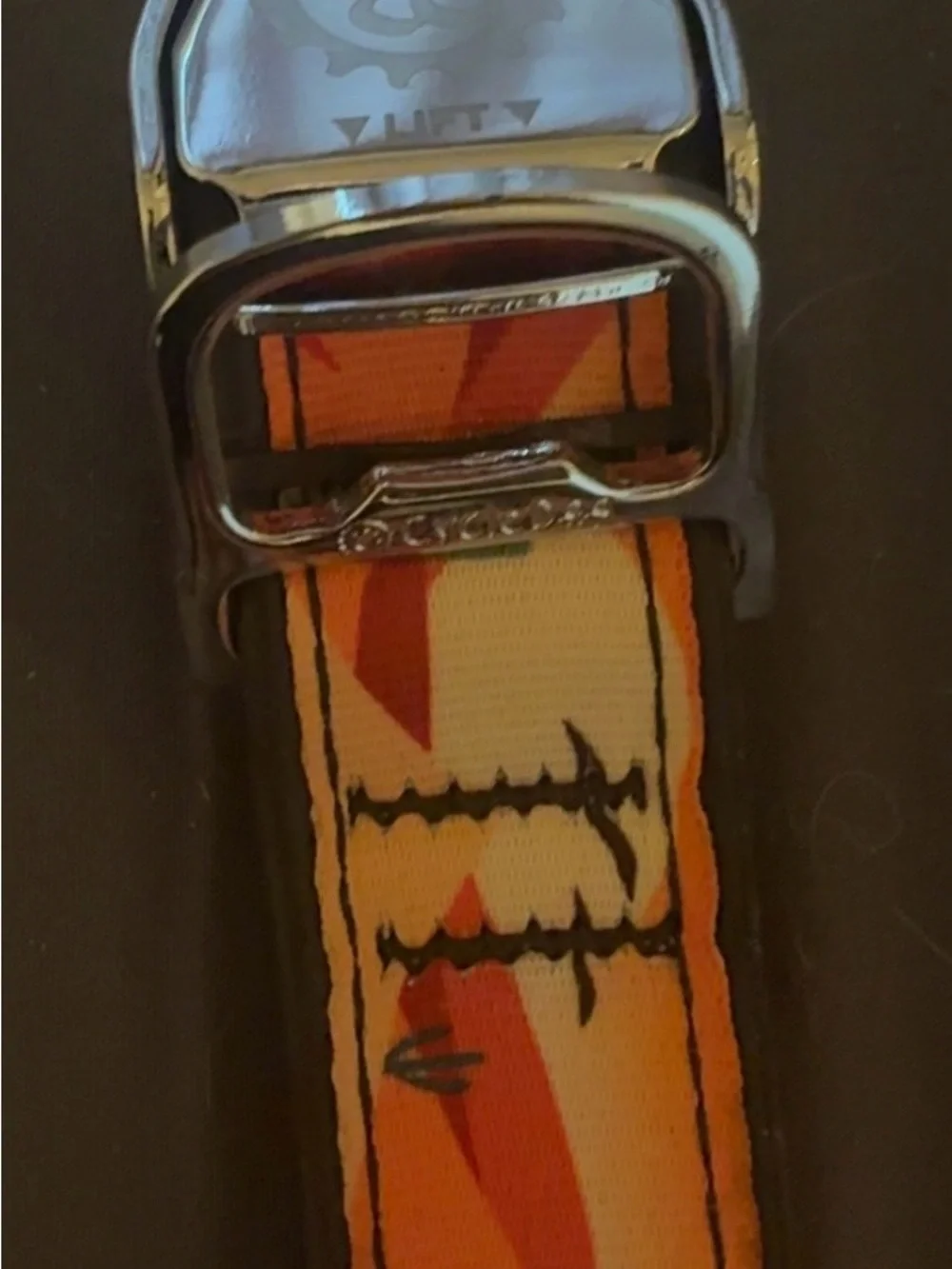 Desert Print Orange Dog Collar with Sturdy Metal Hardware